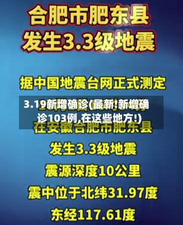 3.19新增确诊(最新!新增确诊103例,在这些地方!)