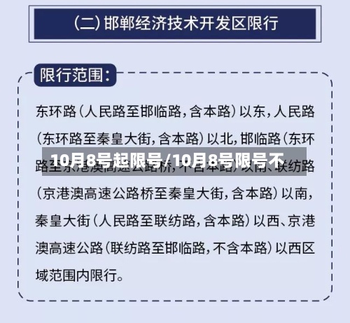 10月8号起限号/10月8号限号不-第2张图片