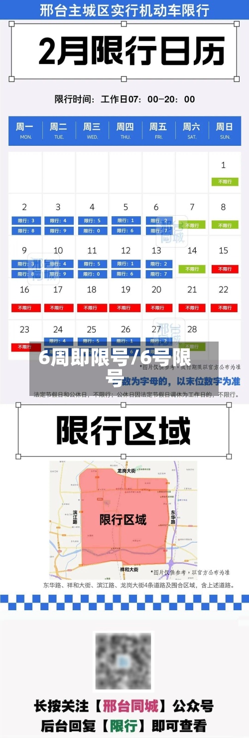 6周即限号/6号限号