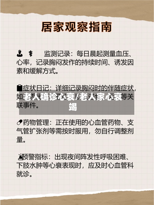老人确诊心衰/老人家心衰竭
