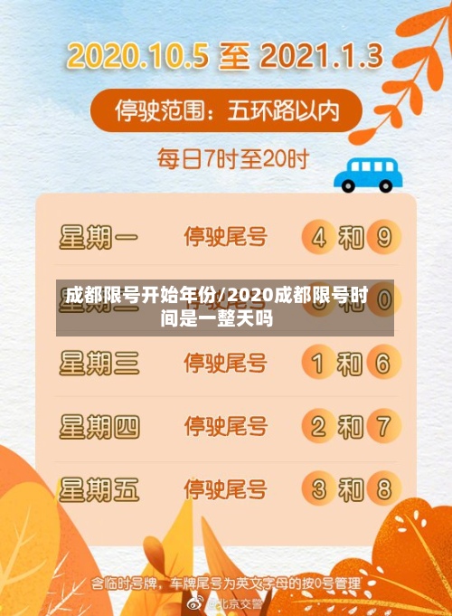 成都限号开始年份/2020成都限号时间是一整天吗-第2张图片