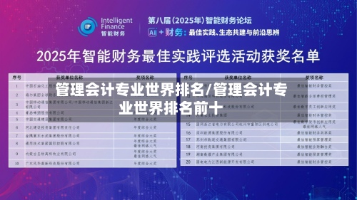 管理会计专业世界排名/管理会计专业世界排名前十