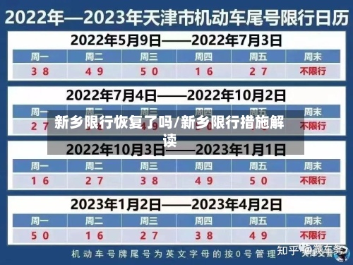 新乡限行恢复了吗/新乡限行措施解读